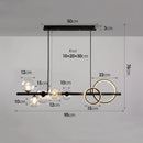 GobekUsa Glass Bubble Chandelier: Nordic Minimalist Restaurant & Bar Magic Bean Lamp