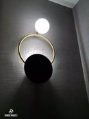 GobekUsa Golden Ring Sconce Lights Fixture for Bedroom Living Room Hallway Decor