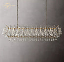 GobekUsa Crystal Iron Chandelier: Modern Brass Candle Chandeliers for Living Dining Room
