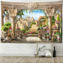 GobekUsa Garden Landscape Wall Tapestry: Boho Hippie Wizardry Psychedelic Home Decor
