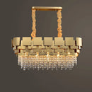 GobekUsa Golden Crystal Stainless Steel Pendant Light for Stylish Foyer