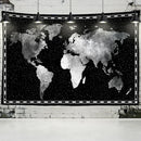 GobekUsa Geometric World Map Tapestry Wall Hanging: 3D Print Decor Yoga Mat Sleeping Pad
