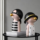 GobekUsa Bubble Gum Blowing Character Statue for Modern Home Decor