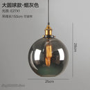 GobekUsa Smoky Grey Glass Pendant Lamp: Nordic Hanging Light Fixture in Amber Glass