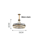 GobekUsa Gold Stainless Steel Crystal Chandelier for Dinning Room