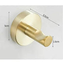 GobekUsa Brushed Gold Stainless Steel Robe Hook Wall Mounted Bathroom Hardware Hanger