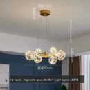 GobekUsa Glass Bubble LED Chandelier: Nordic Art Star Bright Indoor Lighting for Romantic Atmosphere