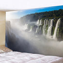 GobekUsa Forest Waterfall Art Tapestry: Boho Hippie Decor Yoga Mat Sofa Blanket