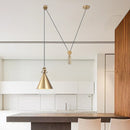 GobekUsa Industrial Metal Pendant Light with Adjustable Height for Kitchen and Dining Room Decor