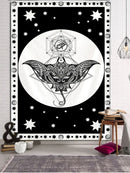 GobekUsa Black & White Tarot Witchcraft Tapestry | Bohemian Hippie Mandala Wall Decor