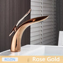 GobekUsa Golden Rose Bathroom Faucet Waterfall Basin Mixer Taps - Luxury Single Hole