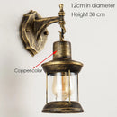 GobekUsa Industrial Glass Wall Lamp for Bedside Bedroom, Bar, Cafe, Aisle, and Stairway