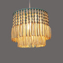 GobekUsa Bohemia Cotton Rope Chandelier: Modern Pendant Lamp for Dining Room, Living Room, Balcony