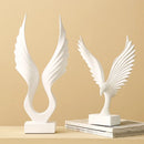GobekUsa Angel Wings Sculpture: Nordic Modern Abstract Resin Home Decor Artware