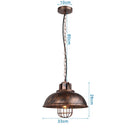 GobekUsa Iron Dome Industrial Pendant Light for Cafe Bar Home Decor
