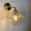 GobekUsa Clear Glass LED Wall Sconce | Modern Copper Bathroom Mirror Stair Light