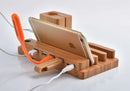 GobekUsa Bamboo Base 3-in-1 Charging Stand for Phone and Watch