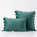 GobekUsa Boho Tassel Fringe Orange Pillow Covers Pack for Home Decor