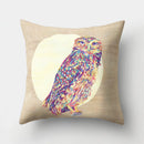 GobekUsa Cute Owl Cushion Pillow Cover for Home Sofa Bedroom Decor