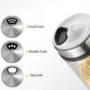 GobekUsa Glass Seasoning Can Spice Shaker Salt Pepper Condiment Bottle