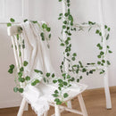 GobekUsa Artificial Hanging Christmas Garland Green Silk Leaves for Home Wedding Garden