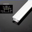 GobekUsa 0.5m U/YW Aluminum Profile Recessed Channel with Milky Cover for LED Strip Lights