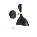 GobekUsa Black White Nordic Wall Lamps with Switch, Modern Industrial Decor Light for Living Room