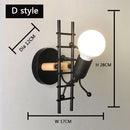 GobekUsa Cartoon Matchstick Man Wall Lamp for Kids Room and Home Decor