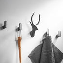 GobekUsa Gun Grey Robe Hooks: Wall Mount Towel Hanger for Bathroom, Clothes, Hat, Coat