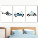 GobekUsa "Adventures in Motion" Canvas Print - Nordic Cartoon Transportation