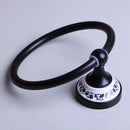 GobekUsa Black Stainless Steel Bathroom Towel Ring - Wall Mounted Oil Rubbed Bronzen