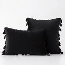 GobekUsa Boho Tassel Fringe Orange Pillow Covers Pack for Home Decor