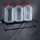 GobekUsa Aluminum Black Bathroom Hardware Set: Towel Holder, Paper Holder, Corner Shelf, Towel Rack, Toilet Brush Holder