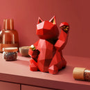 GobekUsa Lucky Cat Resin Statue: Modern Nordic Home Decor Figurine