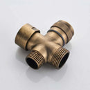 GobekUsa Antique Brass Shower Faucet Set with Rain Head, Hand Shower, Hose & Valve