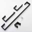 GobekUsa Black Bathroom Hardware Set: Robe Hook, Towel Bar, Shelf, Tissue Holder, Toothbrush Organizer