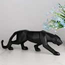 GobekUsa Black Panther Resin Geometric Statue Decor Ornament