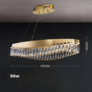 GobekUsa Crystal Stainless Steel LED Chandelier for Foyer