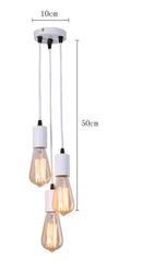 GobekUsa 3-Head LED Pendant Lamp Industrial Ceiling E27 Retro Hanging Light