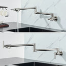 GobekUsa Double Joint Spout Brass Kitchen Faucet, Single Hole Two Handle Swing Arm