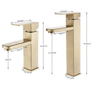 GobekUsa Brushed Gold Bathroom Basin Faucet Single Lever Vessel Sink Mixer Tap