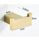 GobekUsa Brushed Gold Stainless Steel Robe Hook Wall Mounted Bathroom Hardware Hanger