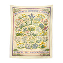 GobekUsa Botanical Wildflower Tapestry Wall Hanging Floral Print Identification Chart Wall Art