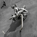 GobekUsa Bronze Towel Rack: Wall Mounted Brush Towel Ring for Romantic Series Shower Room