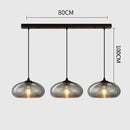 GobekUsa Gray Glass Pendant Light for Bar Stair Dining Room E27 Edison Lamp Lighting