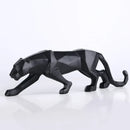GobekUsa Black Panther Resin Geometric Statue Decor Ornament