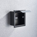 GobekUsa Bathroom Paper Holder Matte Black/Chrome Wall-Mounted Towel Rack & Roll Paper Box