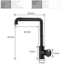 GobekUsa Gold Brass Retro Industrial Style Bathroom Faucet Hot Cold Mixer Tap