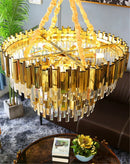 GobekUsa Golden Stainless Steel K9 Crystal Chandelier for Elegant Dining Room Lighting