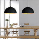 GobekUsa Black Pot Cover Semicircle Retro Droplight for Bar Cafe Bedroom Restaurant